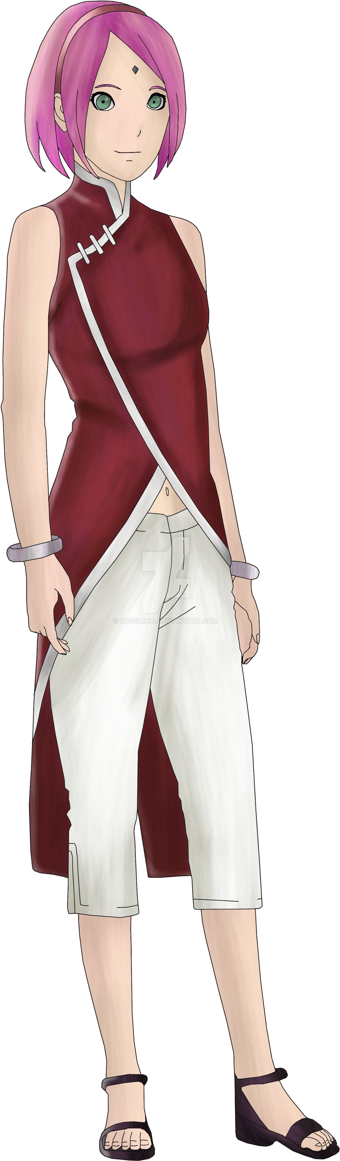 Sakura Haruno Kishimoto Drawing (1280x3944), Png Download