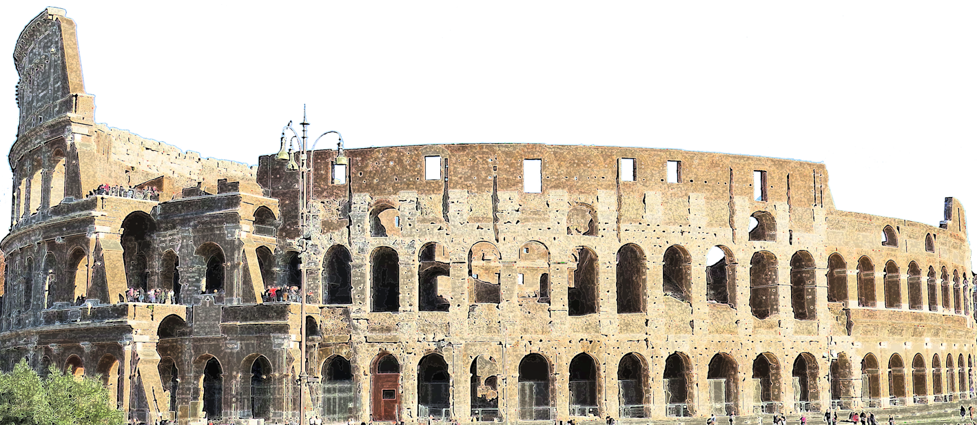 Colosseum (1418x617), Png Download