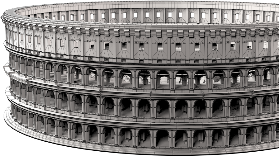 1 Roman Colosseum Royalty-free 3d Model - 3d Colosseum (920x517), Png Download
