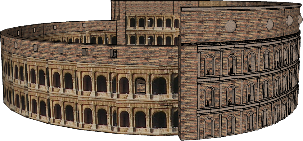 Ancient Rome Colosseum Cartoon Png - Colosseum (976x455), Png Download