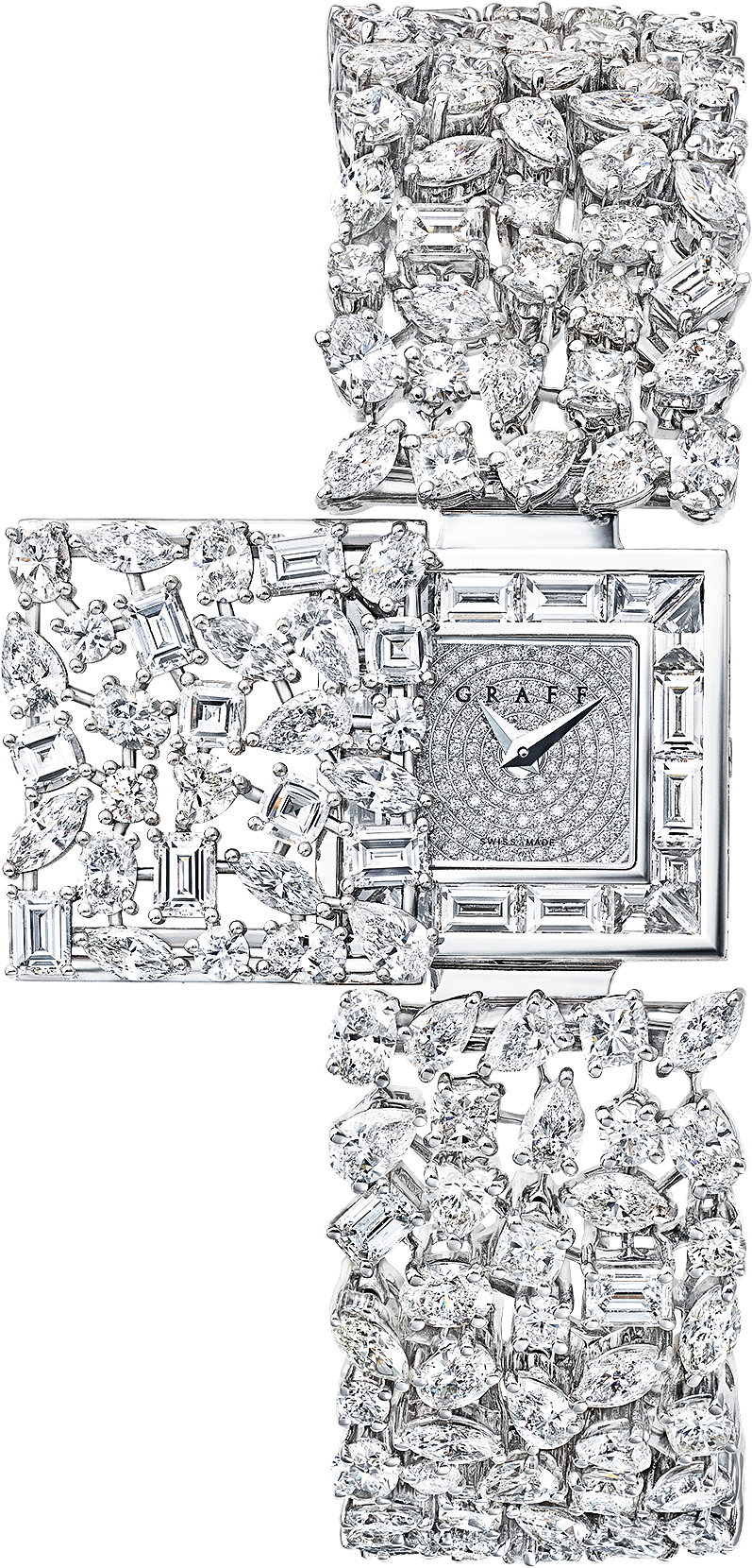 The Square Case Is Outlined With A Bezel Of Diamonds, - Graff Diamonds (1400x2000), Png Download