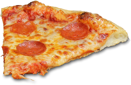 1 Slice 1 Topping - 1 Slice Pizza (600x360), Png Download