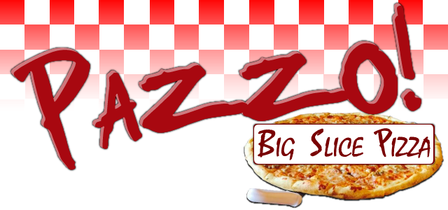 Pazzo Big Slice Pizza - Dish (640x300), Png Download