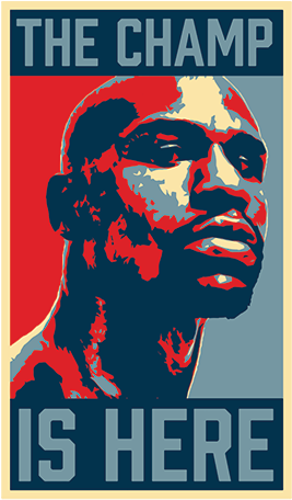 The Champ Is Here T-shirt - T-shirt (420x480), Png Download