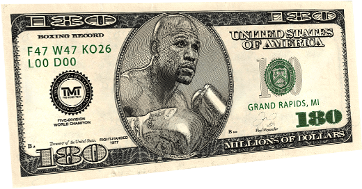 Mayweather Vs Pacquiao - 100 Dollar Bill (564x301), Png Download