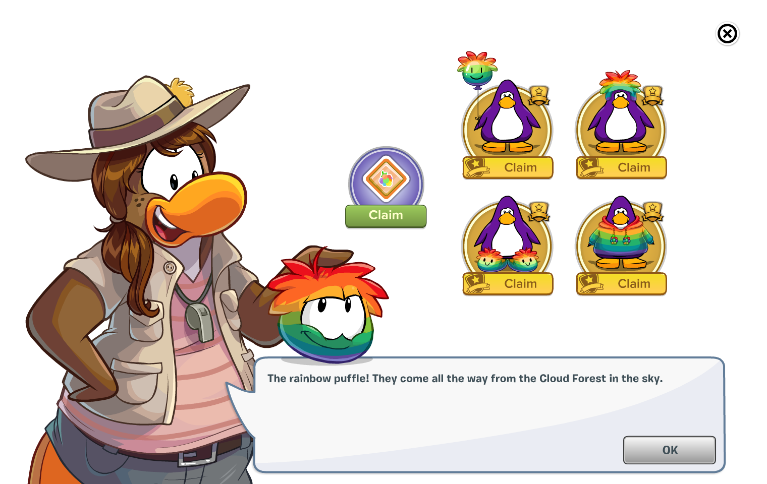 Puffle Party 2016 Ph Dialogue Rainbow - Rainbow Puffle Text (1520x960), Png Download