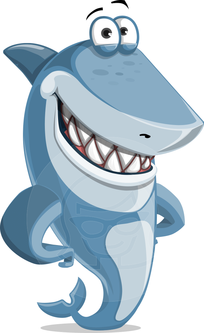 Share This Image - Shark Character (368x600), Png Download
