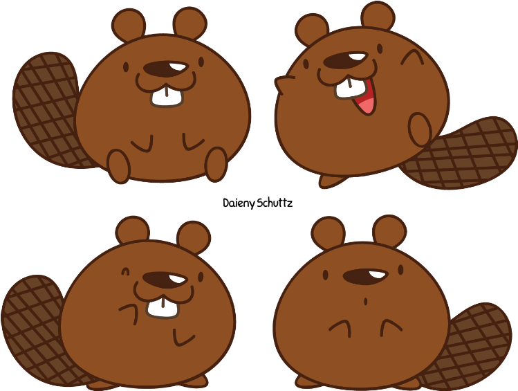 Chibi By Daieny Deviantart Com On Varias - Beaver Chibi (790x600), Png Download