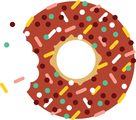 Clip Art Library Library Doughnut Clipart Pencil And - Donut With Bite Png (580x511), Png Download
