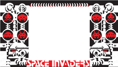 More Views - Space Invaders Pinball Topper (480x480), Png Download
