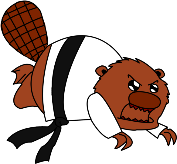 Free Stock Beaver By Drawsomethingnice On Deviantart - Karate Beaver (1024x745), Png Download