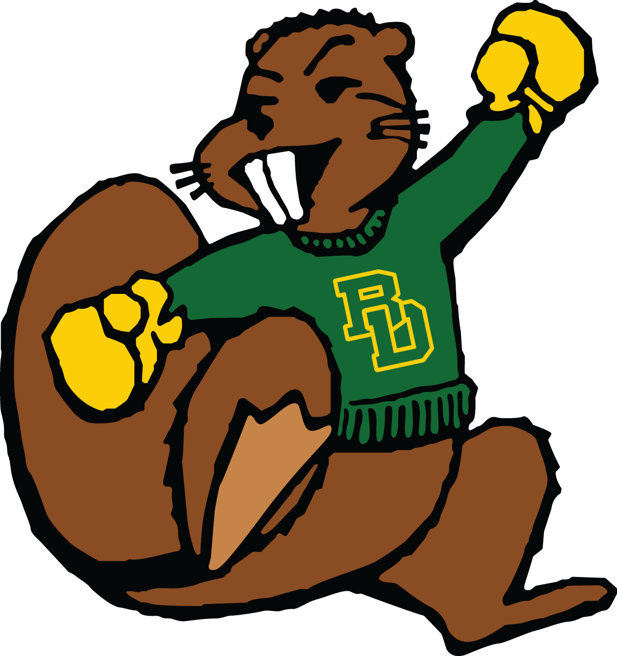 Beaver Mascot - Beaver Dam High School Logo (1258x1337), Png Download