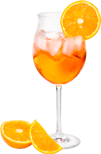 Aperol Spritz - Aperol Spritz With Orange (500x500), Png Download