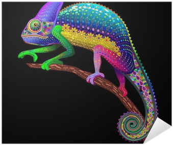 Colorful Chameleon (400x400), Png Download