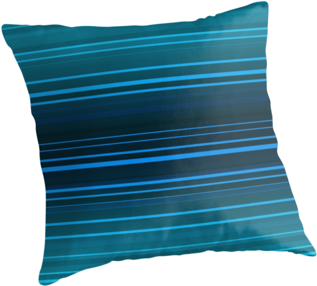 Abstract Blue And Green Horizontal Lines By Cesarpadilla - Pillow (875x875), Png Download