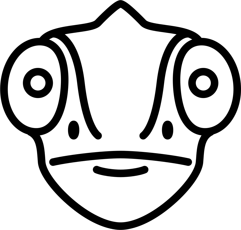 Chameleon Head Comments - Chameleon Face Png (981x934), Png Download