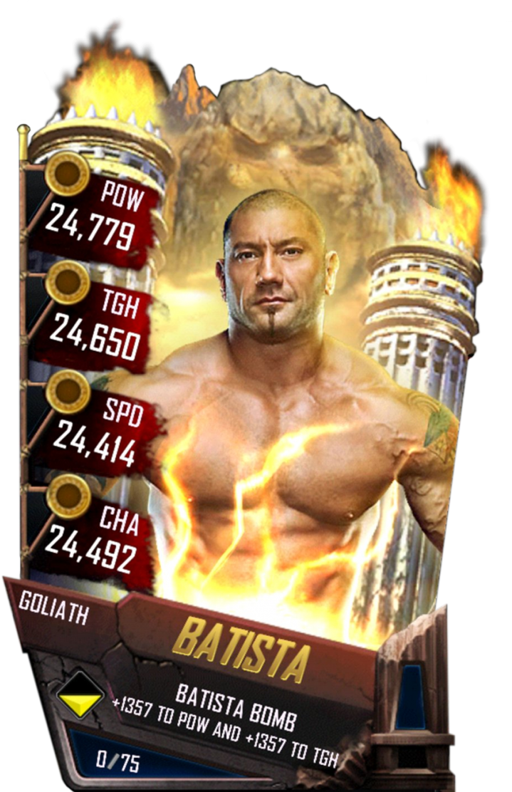 Batista S4 20 Goliath - Wwe Supercard Goliath Cards (733x1158), Png Download
