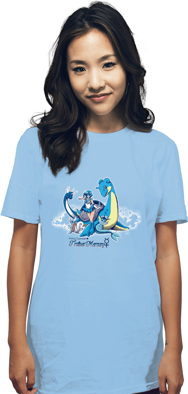 Pretty Guardian Trainer Mercury - Sailor Meow T Shirt (900x1322), Png Download