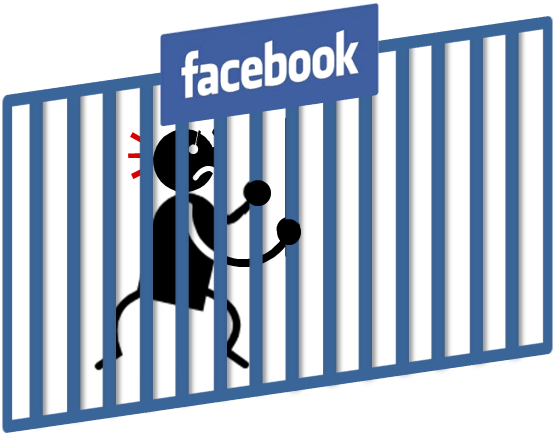 How To Avoid Facebook Jail - Facebook Is A Jail (554x437), Png Download