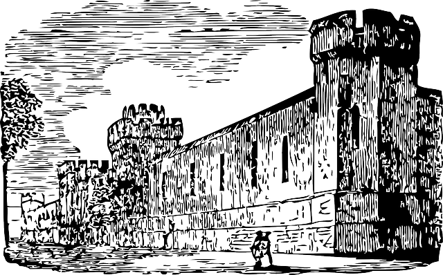 State, Drawing, Clouds, Jail, Prison, Penitentiary - Jail Drawing Png (640x398), Png Download