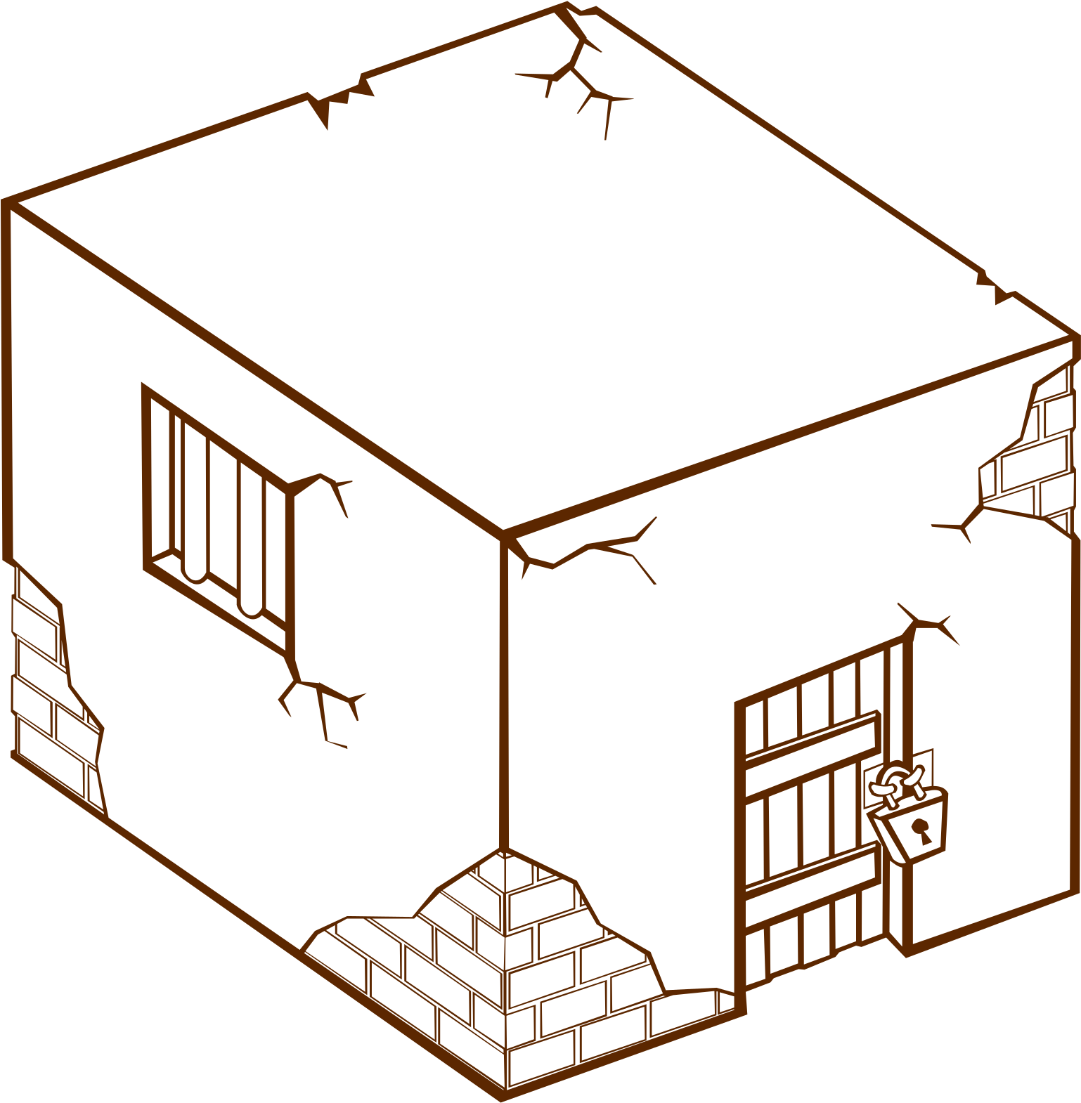 Jail House Clipart - Cartoon Jail House (2400x2400), Png Download