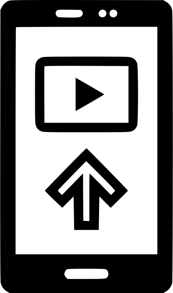 Cell Phone Arrow Up Youtuber Youtube Comments - Scalable Vector Graphics (580x980), Png Download