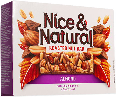 Almond Product Image - Nice And Natural Nut Bar (560x469), Png Download