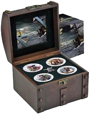 Niue 2011 4x2$ 2011 Real Pirates Of The Caribbean Proof - Niue (600x600), Png Download