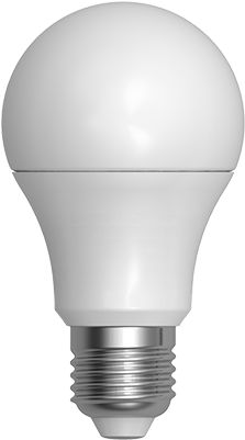 Led Goccia Pt E27 12w 3000k Dimmerabile - Led Light Bulb A60 (400x400), Png Download