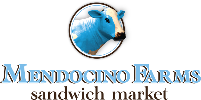 Mendocinofarms Cowhead Textlogo - Mendocino Farms (698x400), Png Download
