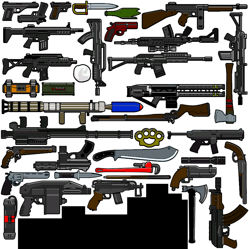 Vector Black And White Download Coloured Weapon Icons - Gta Liberty City Guns (1024x1024), Png Download