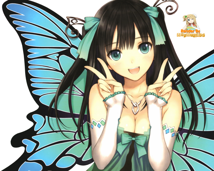 Cute Anime Fairy Render By Maymugilee-d5cyr89 - ガールズガールズガールズ! [book] (900x720), Png Download