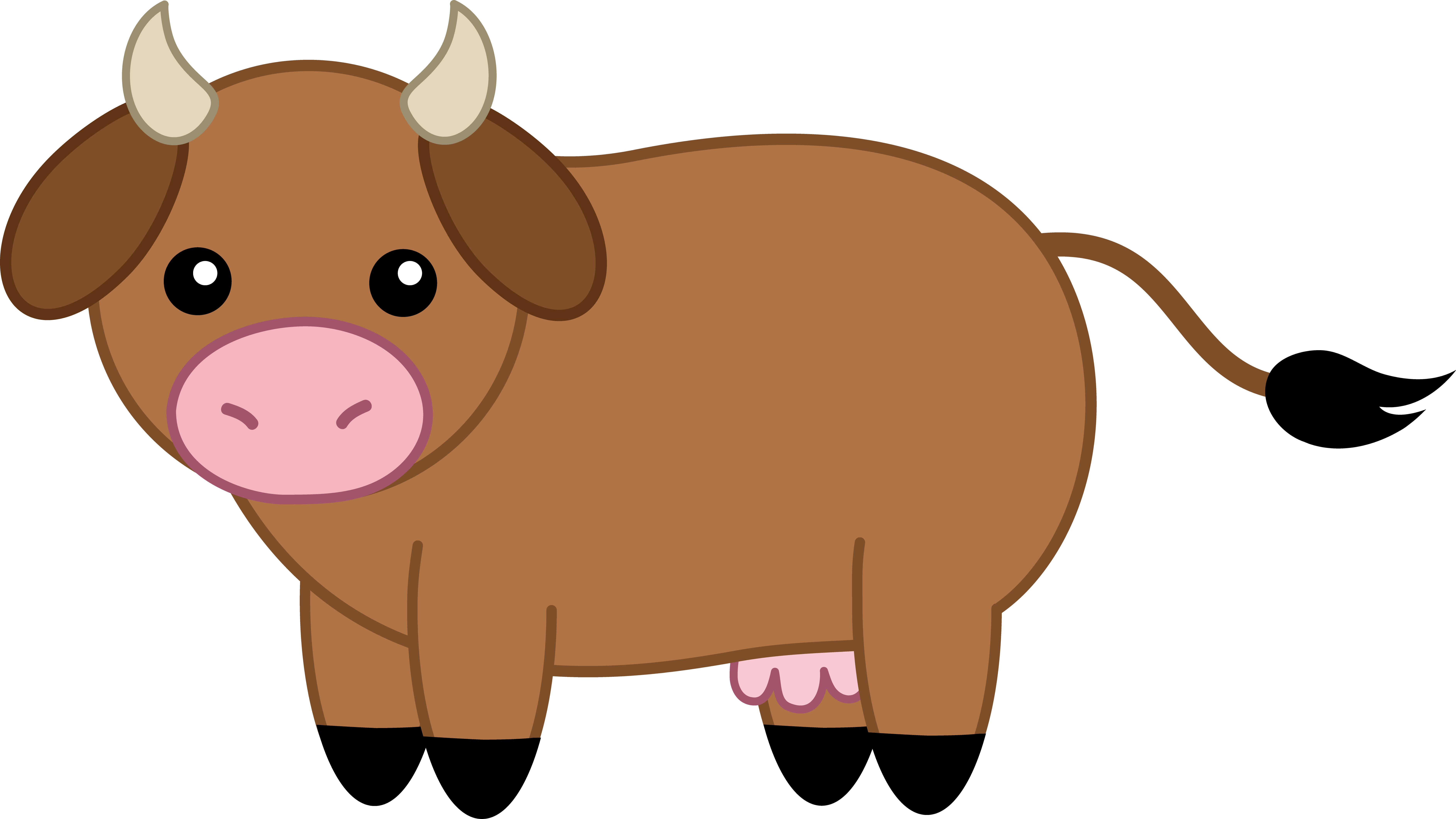 Baby Anime Cliparts - Clip Art Beef Cows (7539x4238), Png Download