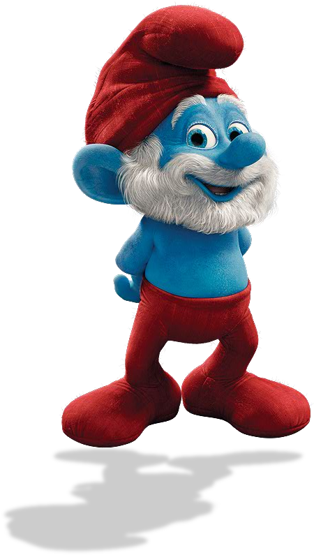 Papa With Shadow 2 - Smurfs: A Smurfin' Big Adventure (536x799), Png Download