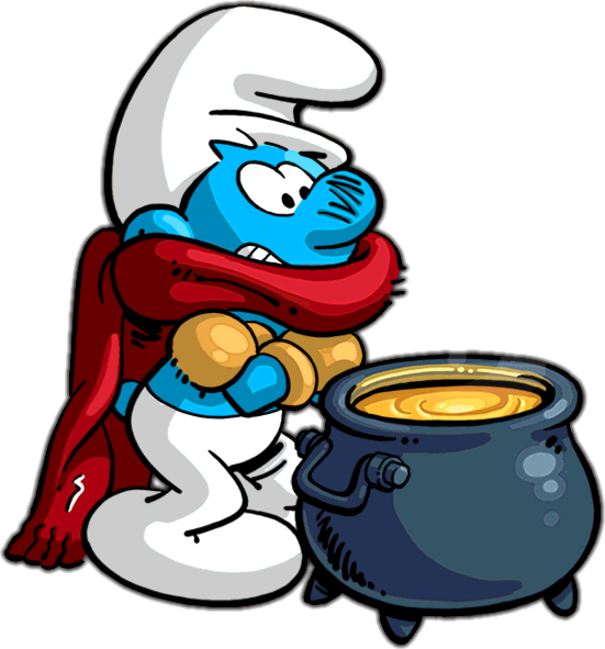 Chilly Smurf (551x591), Png Download