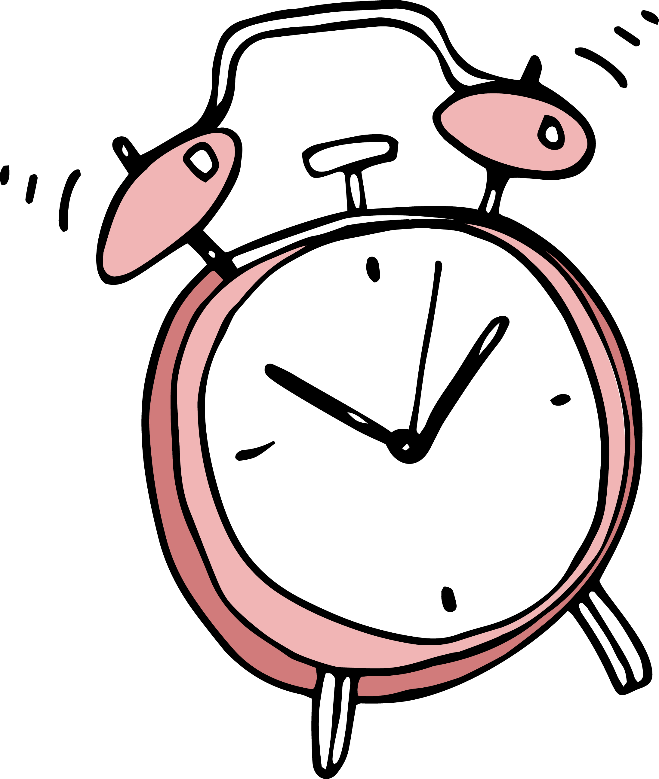 Alarm Clock Cartoon Clip Art - Alarm Clock Cartoon (2191x2593), Png Download