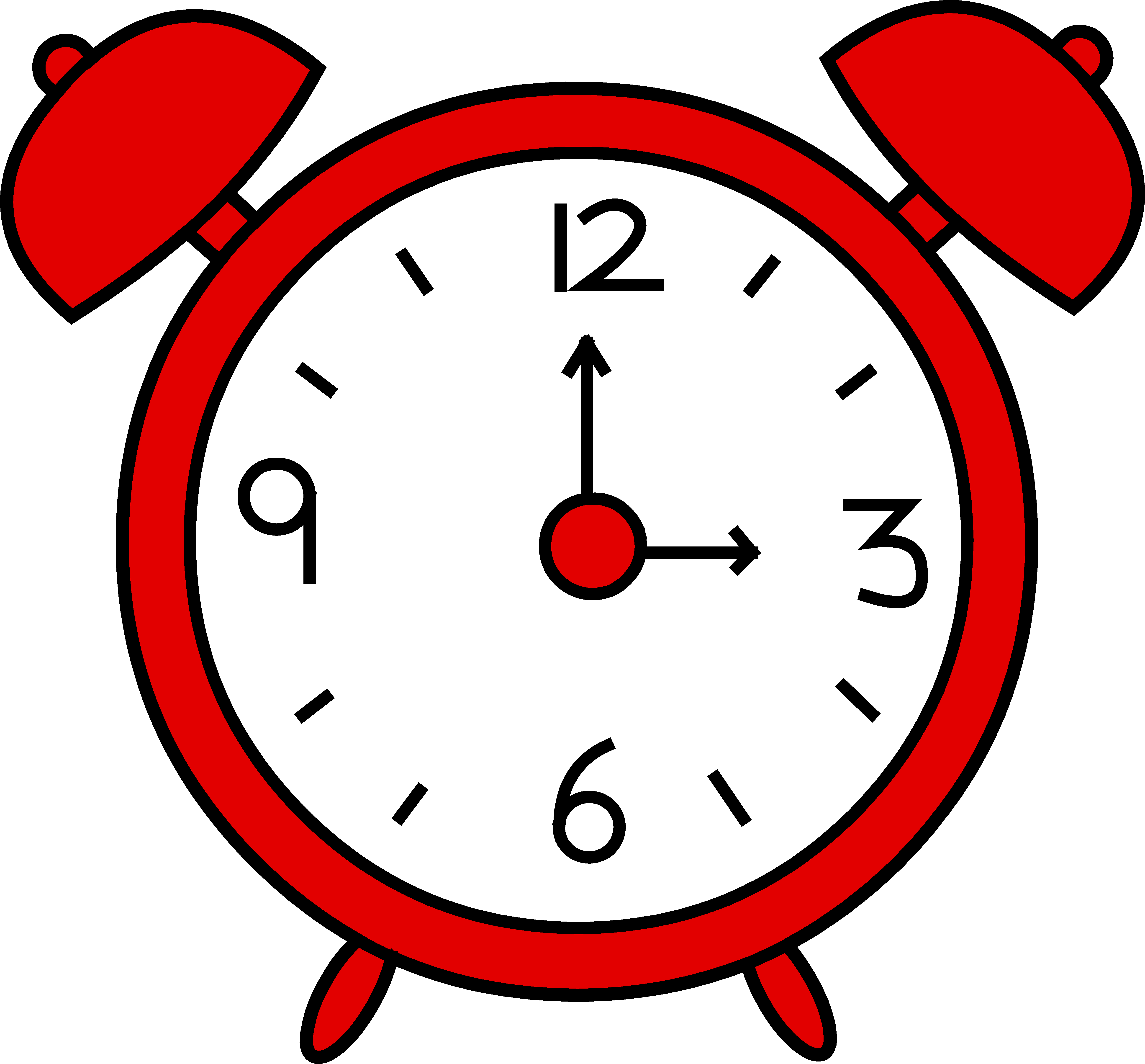 Alarm Free - Clip Art Alarm Clock (5026x4669), Png Download