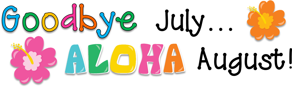Goodbye Clipart Kindergarten - July August Clip Art (1383x436), Png Download