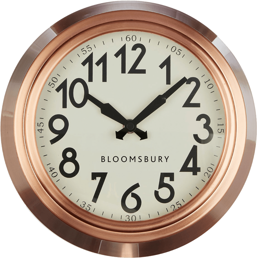 Bloomsbury - Freemans Copper Wall Clock In Copper Size (1200x1333), Png Download