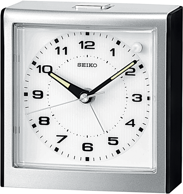 Seiko Qhe129klh Analog Quartz Alarm Clock (800x800), Png Download