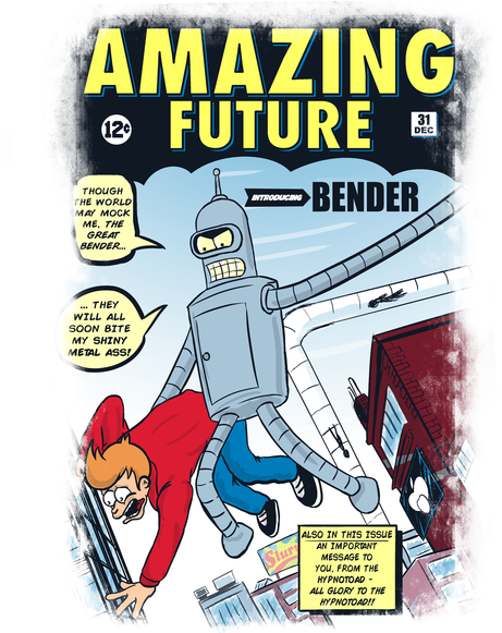 The Amazing Bender Tee Design By Sergiodoe - Poster (600x600), Png Download