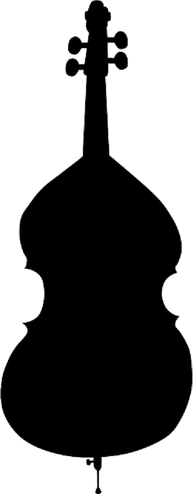 Mb Image/png - Stand Up Bass Silhouette (800x1600), Png Download