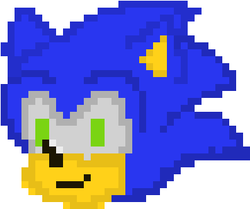 Sonic Head - Sonic Head Pixel (450x350), Png Download