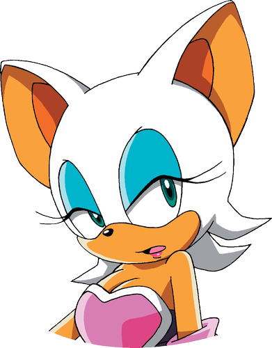 Rouge-sonic X Head - Rouge The Bat From Sonic X (391x500), Png Download