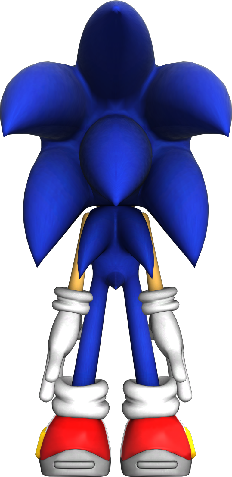 7 - Sonic Back Head (771x1583), Png Download