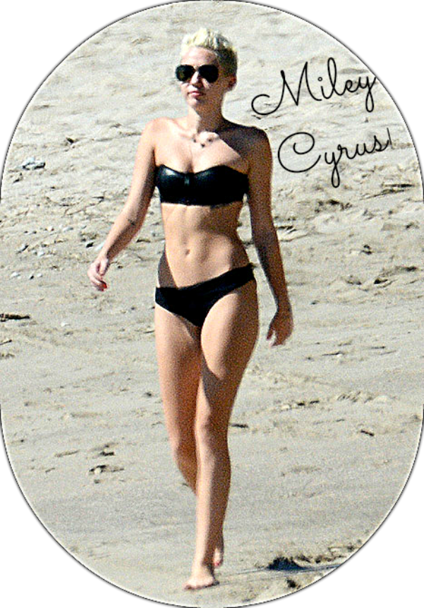 Miley Cyrus Two Piece (601x862), Png Download