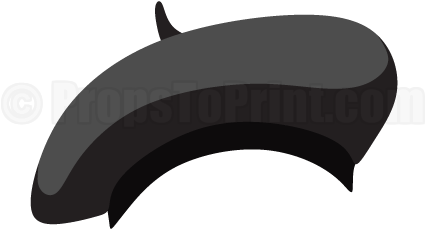 France Clipart Hat Barrette French - Printable Beret (458x354), Png Download