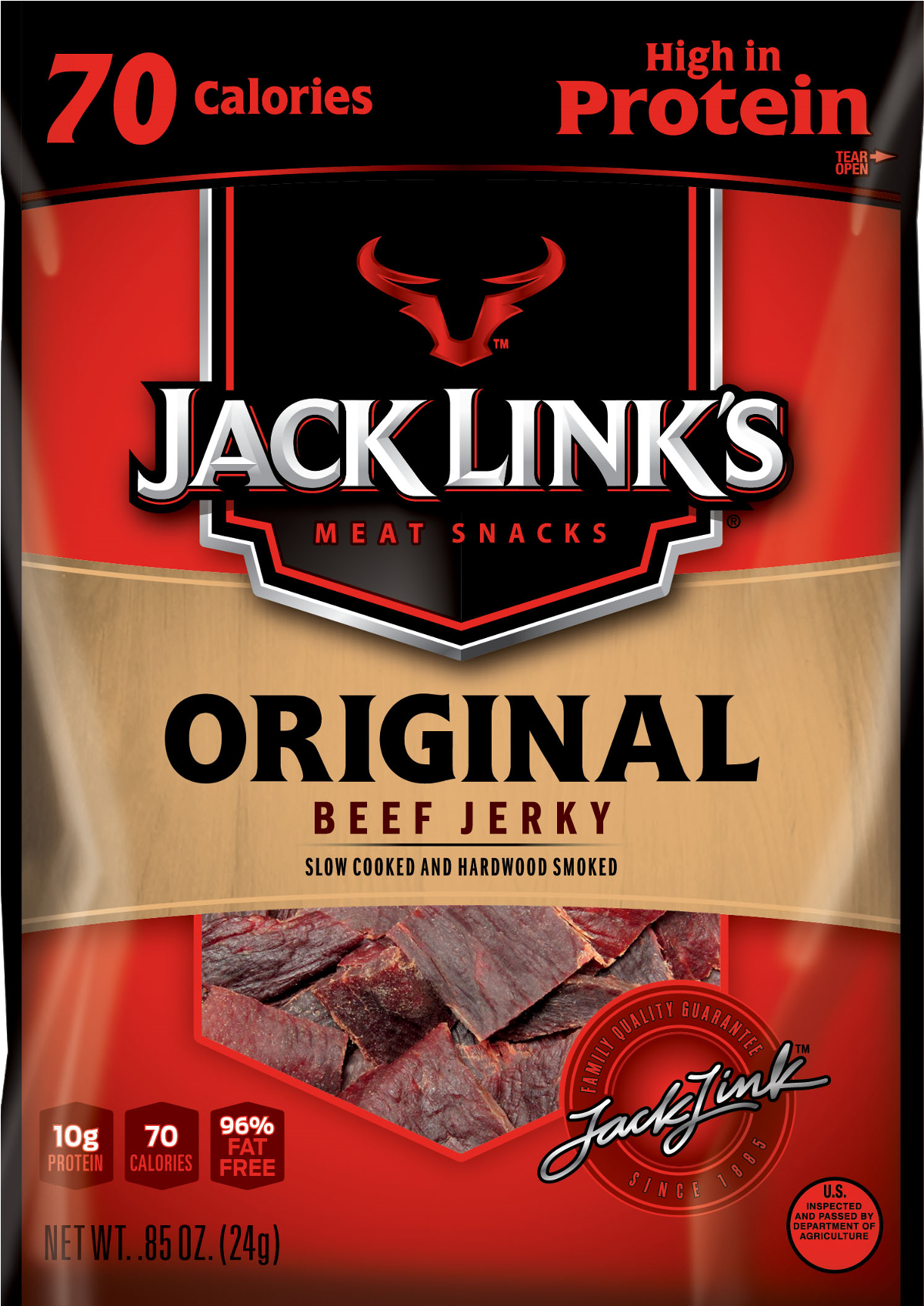 Original Beef Jerky Packet - Go Veggie! Grated Parmesan Style Topping, 4 Oz (1425x1800), Png Download