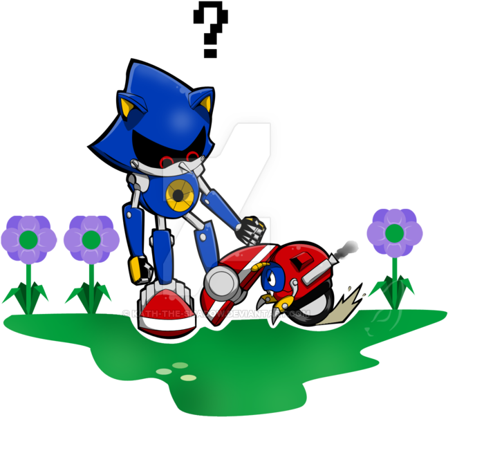 “ Metal Sonic And Badnik - Hd Classic Metal Sonic (800x703), Png Download