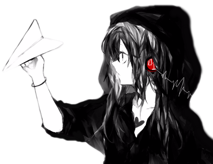 Dark Anime Girl - Dark Anime Girl Png (500x333), Png Download